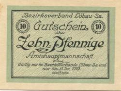Löbau - Amtshauptmannschaft - 1918 - 31.12.1919 - 10 Pfennig