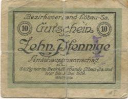 Löbau - Amtshauptmannschaft - 1918 - 31.12.1919 - 10 Pfennig