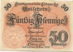 Löbau - Stadt - - 31.12.1918 - 50 Pfennig