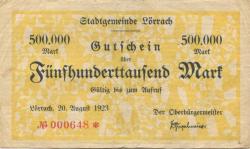 Lörrach - Stadt - 20.8.1923 - 500000 Mark