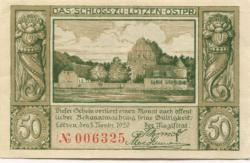 Lötzen (heute: PL-Gizycko) - Stadt - 1.11.1920 - 50 Pfennig