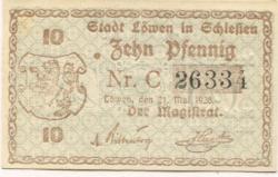 Löwen (heute: PL.Lewin Brzeski) - Stadt - 21.5.1920 - 10 Pfennig
