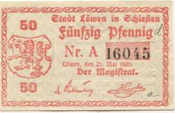 Löwen (heute: PL.Lewin Brzeski) - Stadt - 21.5.1920 - 50 Pfennig