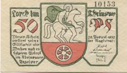 Lorch - Stadt - 20.8.1920 - 50 Pfennig