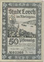Lorch - Stadt - 15.6.1921 - 50 Pfennig