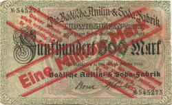 Ludwigshafen - Badische Anilin- und Soda-Fabrik - - 31.10.1923 - 1 Million Mark