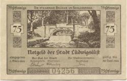 Ludwigslust - Stadt - 1.3.1922 - 30.9.1922 - 75 Pfennig
