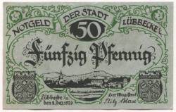 Lübbecke - Stadt - 8.12.1920 - 50 Pfennig