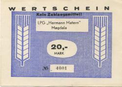 Magdala - LPG Hermann Matern - -- - 20 Mark 