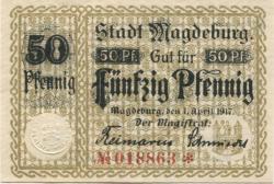 Magdeburg - Stadt - 1.4.1917 - 50 Pfennig 