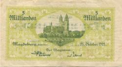 Magdeburg - Stadt - 25.10.1923 - 5 Milliarden Mark 