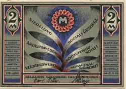 Magdeburg - Mitteldeutsche Ausstellung, Leitung - - 31.10.1922 - 2 Mark 