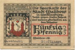 Malchow - Stadt - -- - 50 Pfennig