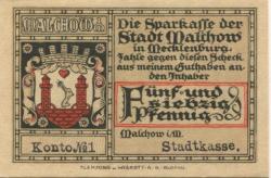 Malchow - Stadt - -- - 75 Pfennig