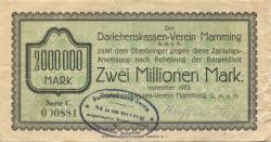 Mamming - Darlehnskassen-Verein GmbH - September 1923 - 2 Millionen Mark 