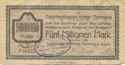 Mamming - Darlehnskassen-Verein GmbH - September 1923 - 5 Millionen Mark 