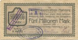 Mamming - Darlehnskassen-Verein GmbH - September 1923 - 5 Millionen Mark 