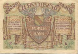 Mannheim - Badische Bank - 1.4.1923 - 10000 Mark