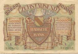 Mannheim - Badische Bank - 1.4.1923 - 10000 Mark
