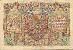 Mannheim - Badische Bank - 1.4.1923 - 10000 Mark