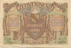 Mannheim - Badische Bank - 1.4.1923 - 10000 Mark