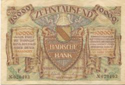 Mannheim - Badische Bank - 1.4.1923 - 10000 Mark