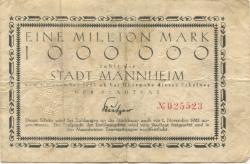Mannheim - Stadt - - 1.11.1923 - 1 Million Mark