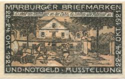 Marburg - Marburger Briefmarken- und Notgeldausstellungs-Leitung - 22.10 - 24.10.1921 - 25 Pfennig