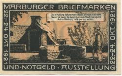 Marburg - Marburger Briefmarken- und Notgeldausstellungs-Leitung - 22.10 - 24.10.1921 - 50 Pfennig