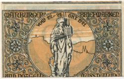 Marburg - Marburger Briefmarken- und Notgeldausstellungs-Leitung - 22.10 - 24.10.1921 - 75 Pfennig