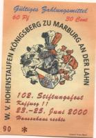 Marburg - W. V. Hohenstaufen-Königsberg, Kaffweg 11 (Hansen-Haus) - 23.6.2000 - 60 Pfennig