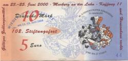 Marburg - W. V. Hohenstaufen-Königsberg, Kaffweg 11 (Hansen-Haus) - 13.6. - 15.6.2008 - 5 Euro