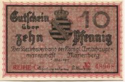 Marienberg - Amtshauptmannschaft - Mai 1917 - 31.12.1918 - 10 Pfennig
