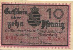 Marienberg - Amtshauptmannschaft - Mai 1917 - 31.12.1918 - 10 Pfennig