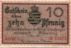 Marienberg - Amtshauptmannschaft - Mai 1917 - 31.12.1918 - 10 Pfennig
