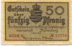 Marienberg - Amtshauptmannschaft - Mai 1917 - 31.12.1918 - 50 Pfennig