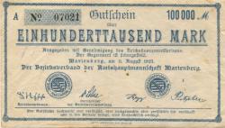 Marienberg - Amtshauptmannschaft - 11.8.1923 - 100000 Mark