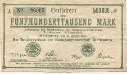 Marienberg - Amtshauptmannschaft - 11.8.1923 - 500000 Mark