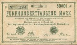 Marienberg - Amtshauptmannschaft - 11.8.1923 - 500000 Mark