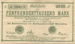 Marienberg - Amtshauptmannschaft - 11.8.1923 - 500000 Mark