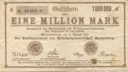 Marienberg - Amtshauptmannschaft - 11.8.1923 - 1 Million Mark