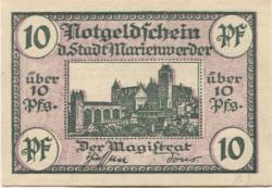 Marienwerder (heute: PL-Kwidzyn) - Stadt - -- - 10 Pfennig 