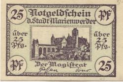 Marienwerder (heute: PL-Kwidzyn) - Stadt - -- - 25 Pfennig
