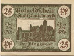 Marienwerder (heute: PL-Kwidzyn) - Stadt - -- - 25 Pfennig