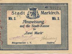 Markirch (heute: F-Sainte Marie-aux-Mines) - Stadt - -- - 2 Mark