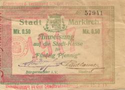 Markirch (heute: F-Sainte Marie-aux-Mines) - Stadt - 15.2./15.3.1917 - 50 Pfennig