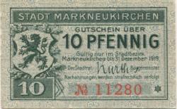 Markneukirchen - Stadt - - 31.12.1919 - 10 Pfennig