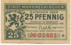 Markneukirchen - Stadt - - 31.12.1919 - 25 Pfennig