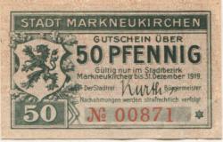 Markneukirchen - Stadt - - 31.12.1919 - 50 Pfennig