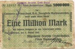 Markneukirchen - Allgemeine Deutsche Credit-Anstalt, Filiale Markneukirchen - 8.8.1923 - 1 Million Mark